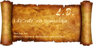 Lénárd Dominika névjegykártya