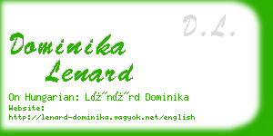 dominika lenard business card